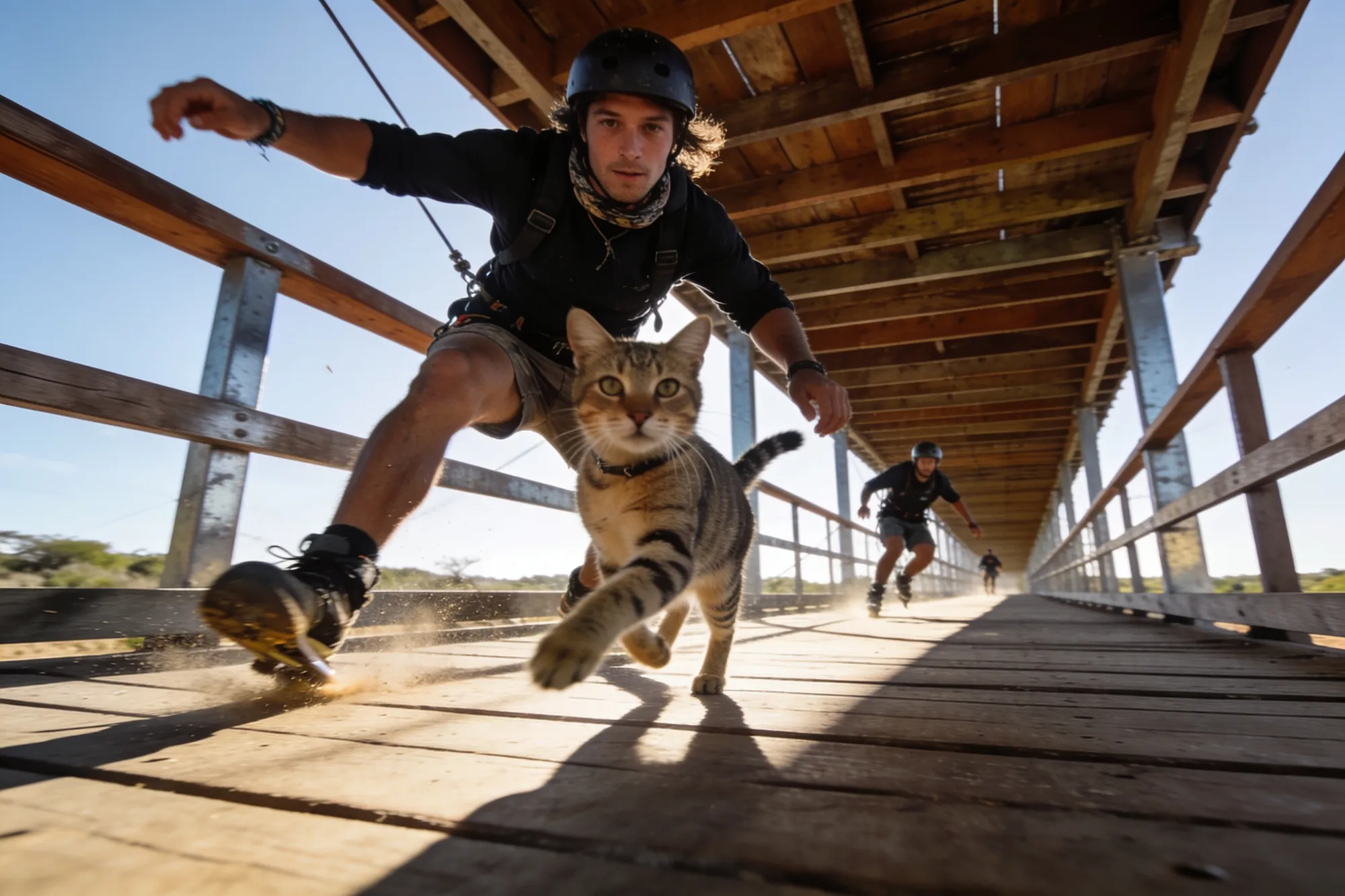 Photo: The catwalk under the deck