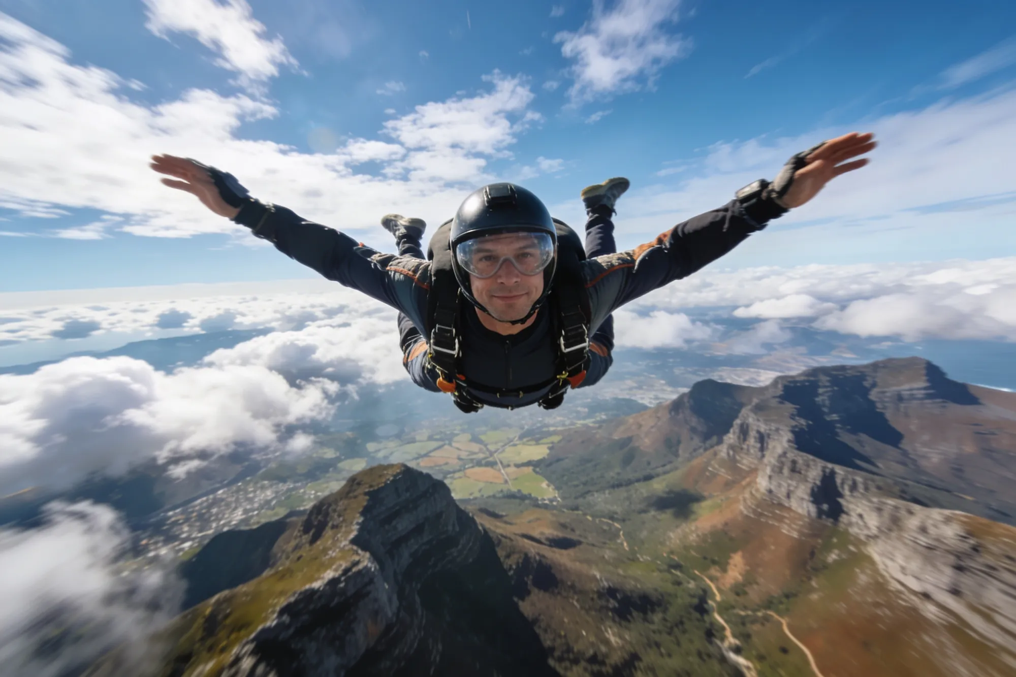 Photo: A jumper in freefall