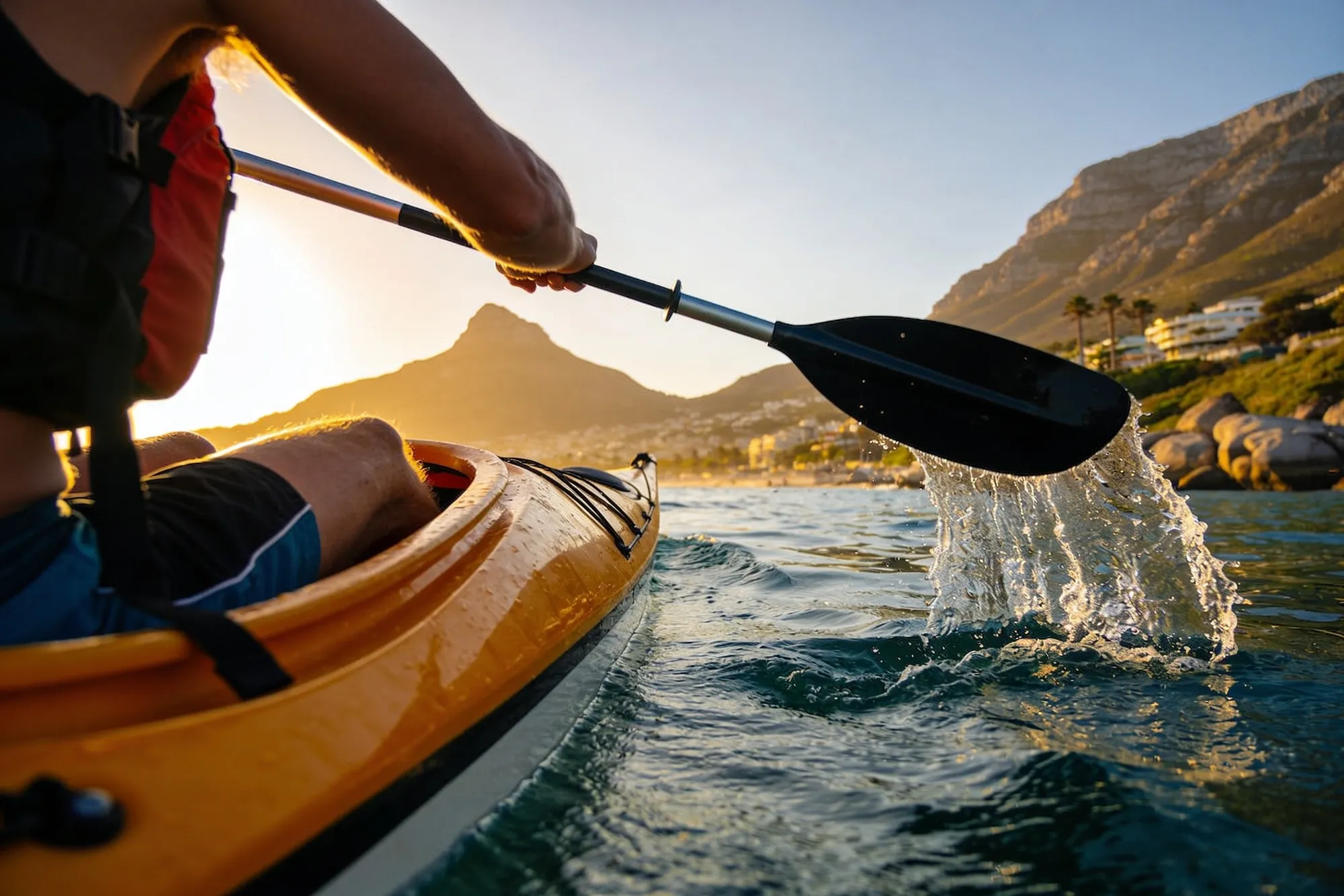 Photo: A sunset paddle at Camps Bay