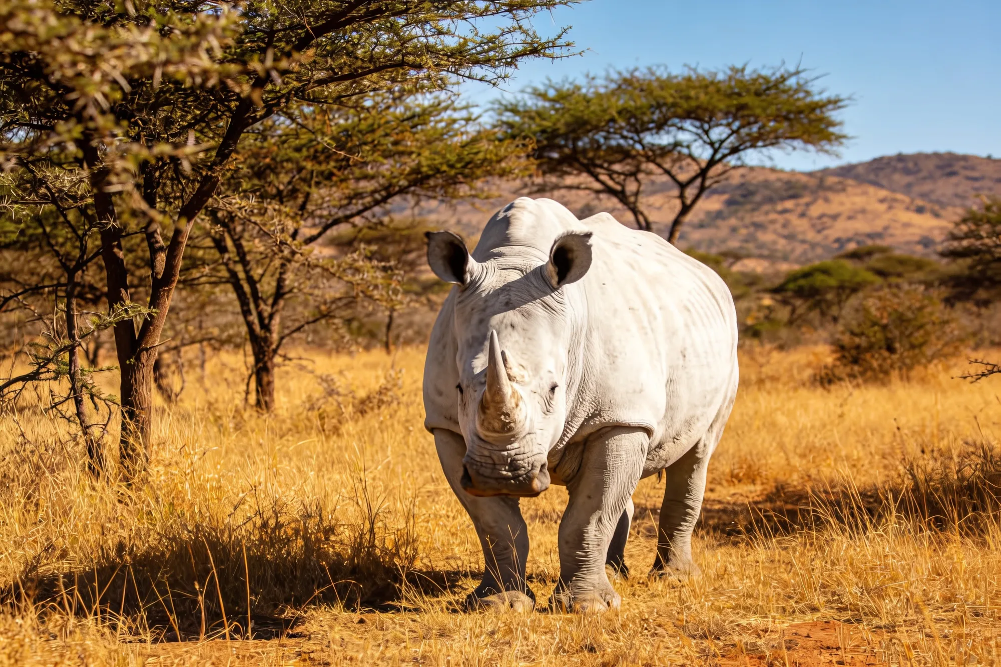 Photo: White rhino in Hluhluwe-iMfolozi