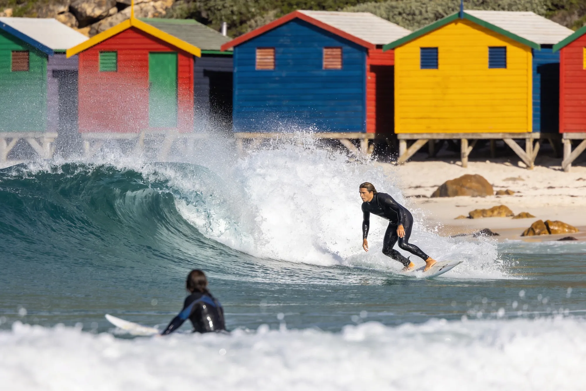 Photo: The colourful bathing boxes