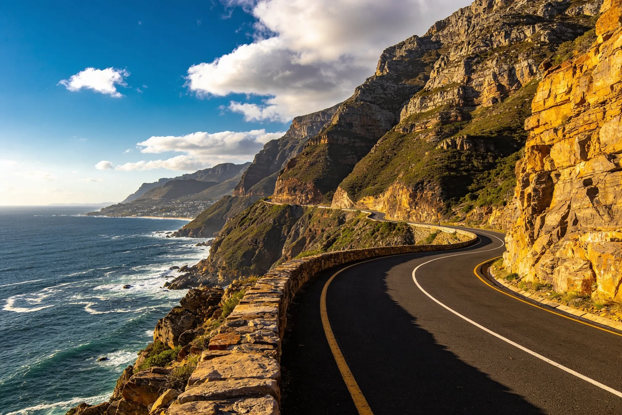 Chapman's Peak Drive, the coastal road winding above the Atlantic near Cape Town