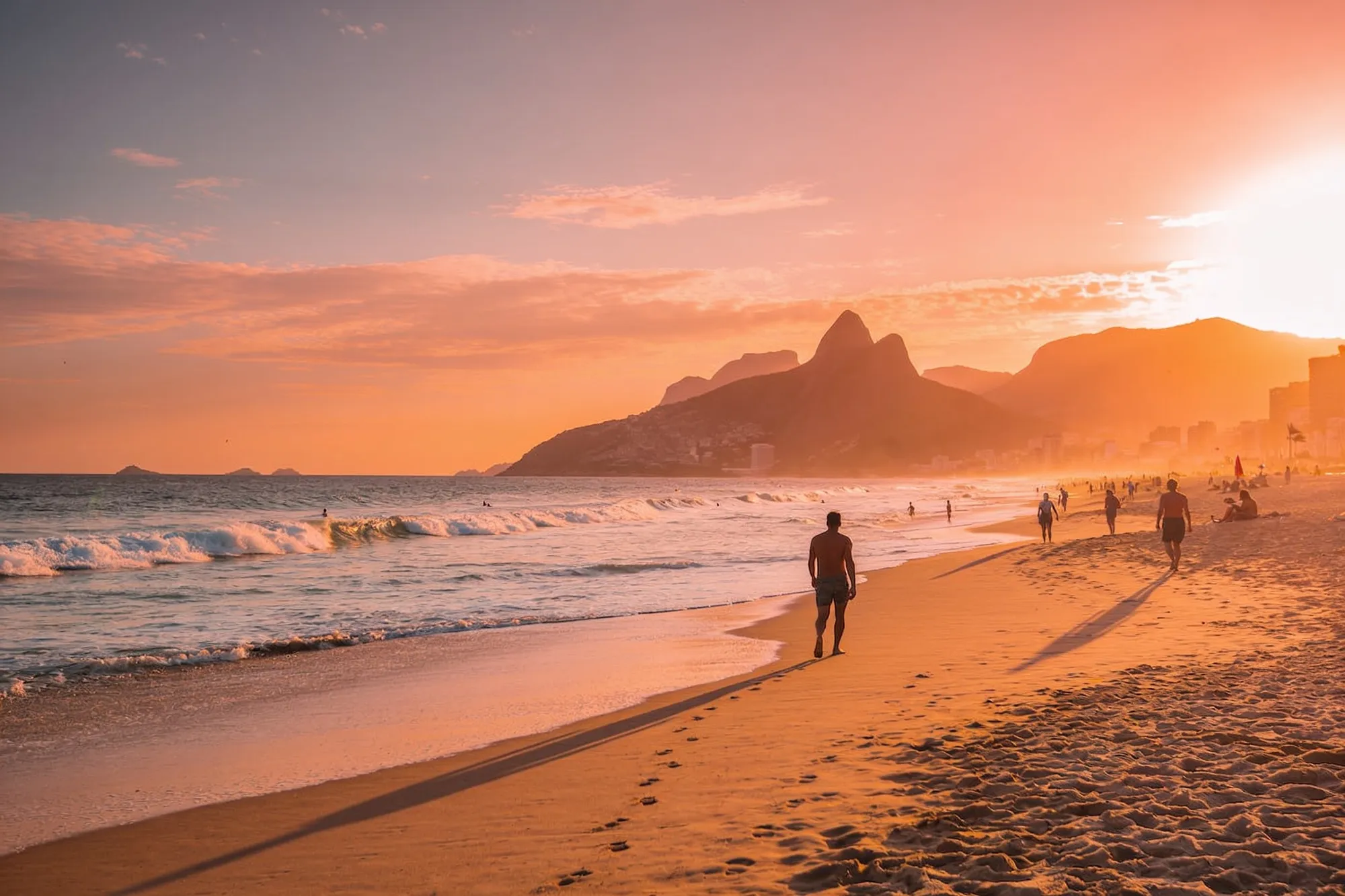 Foto: atardecer sobre el Atlántico