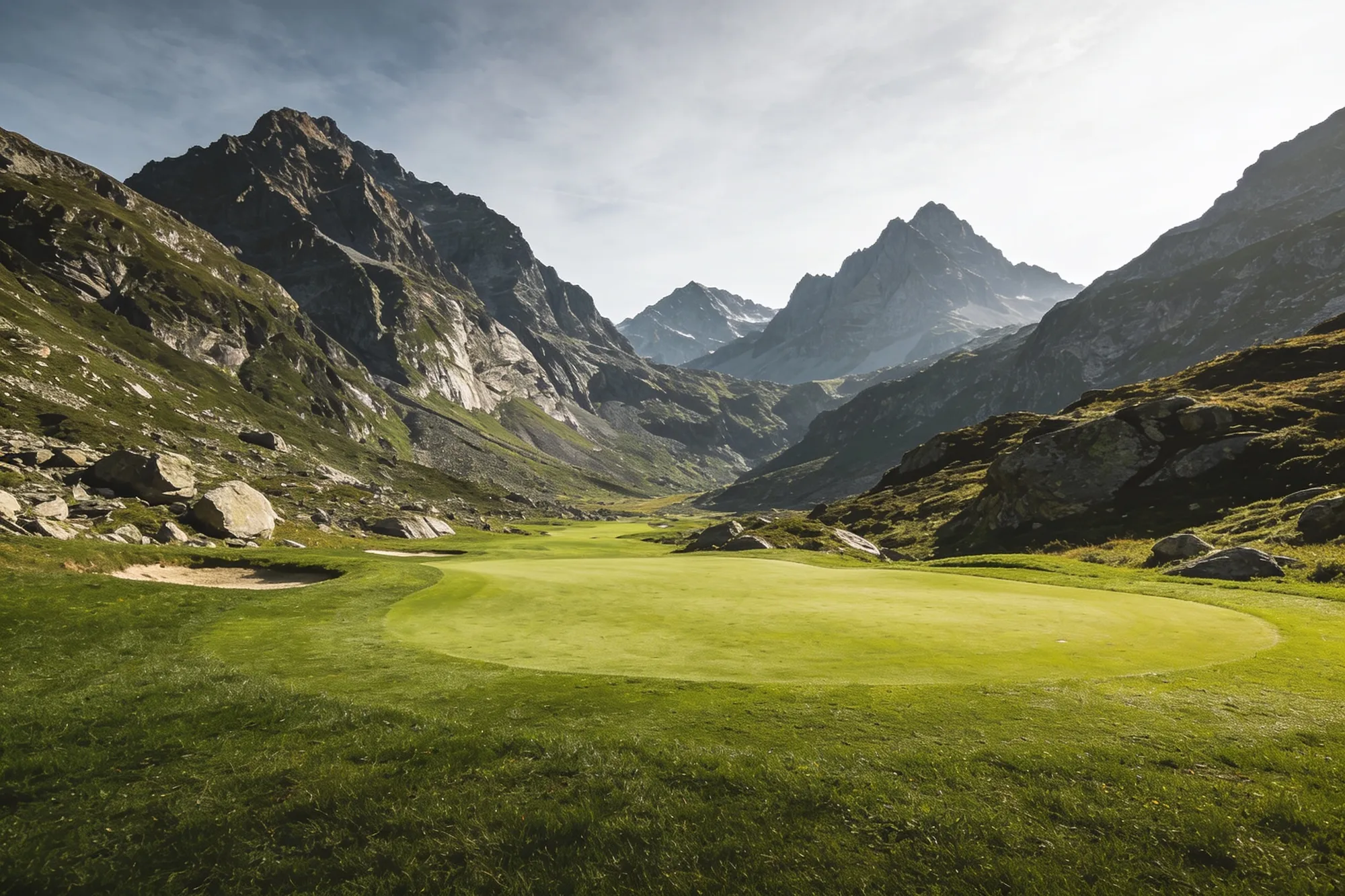 Photo — A valley golf course