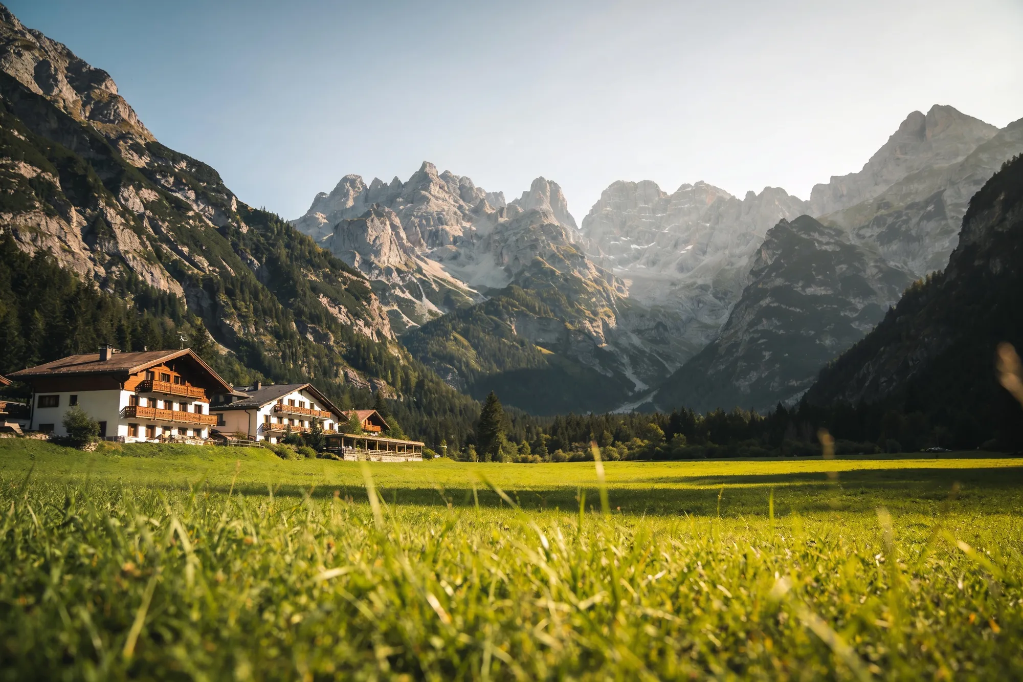 Photo — A resort under the peaks