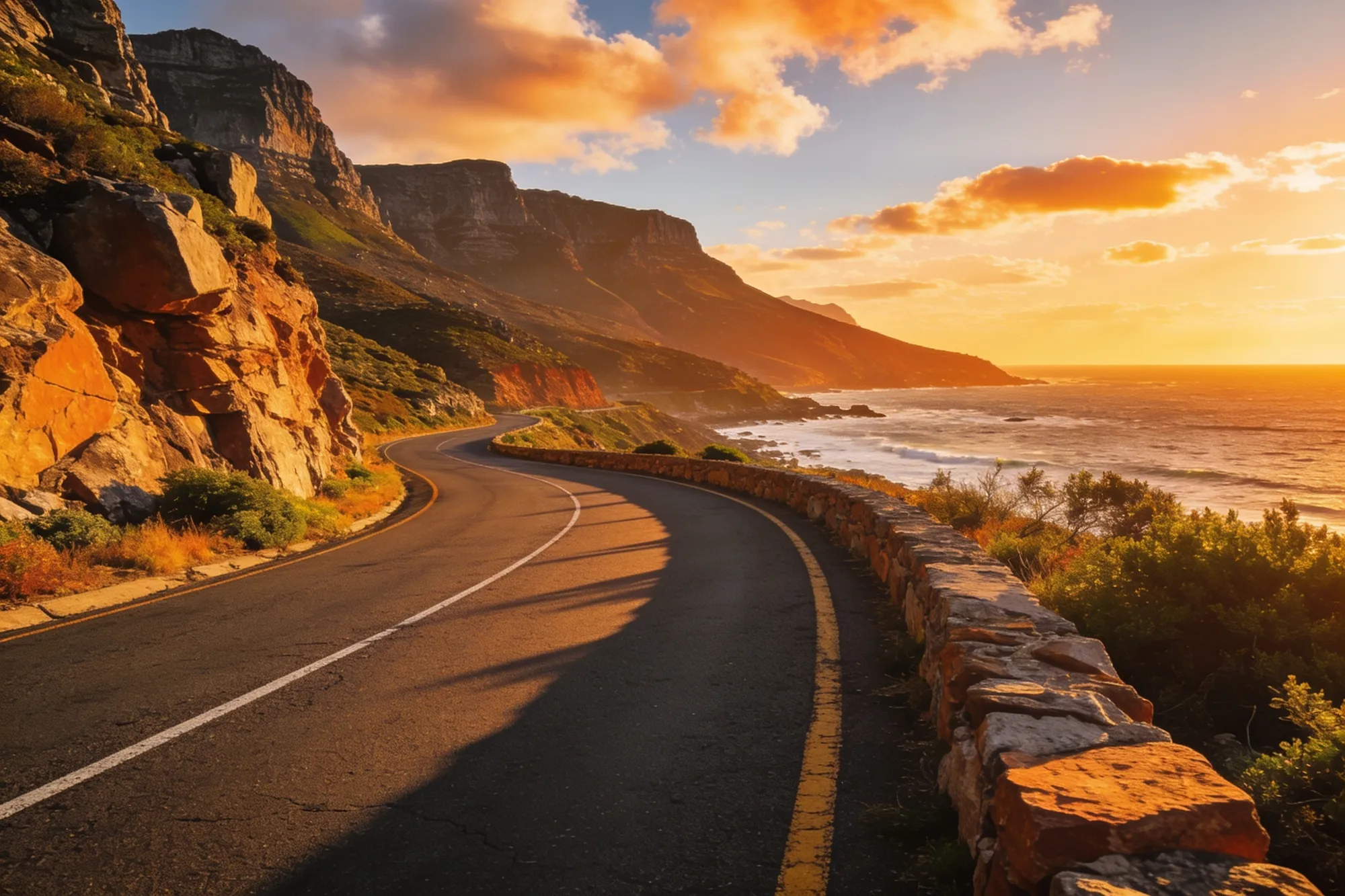 Foto: la carretera al atardecer