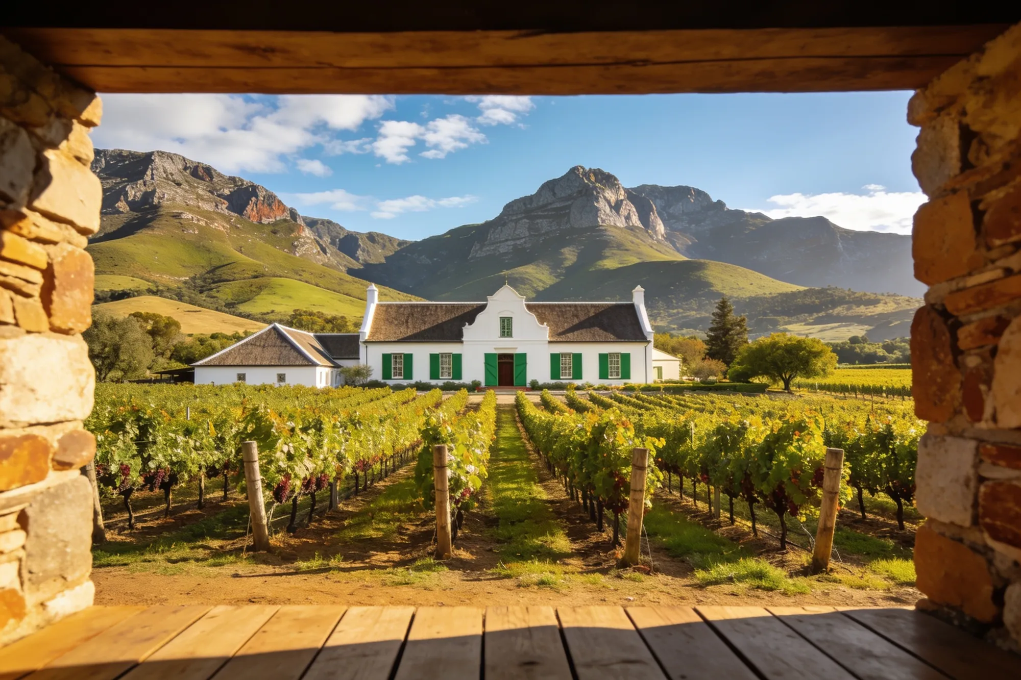 Photo — A valley wine estate