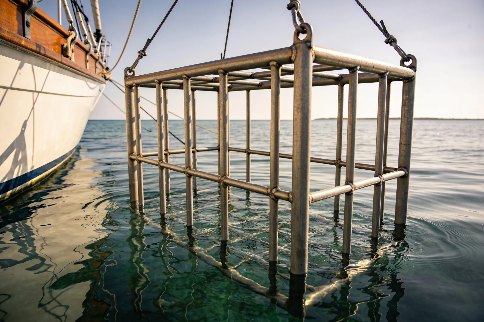 Photo — Divers in the cage