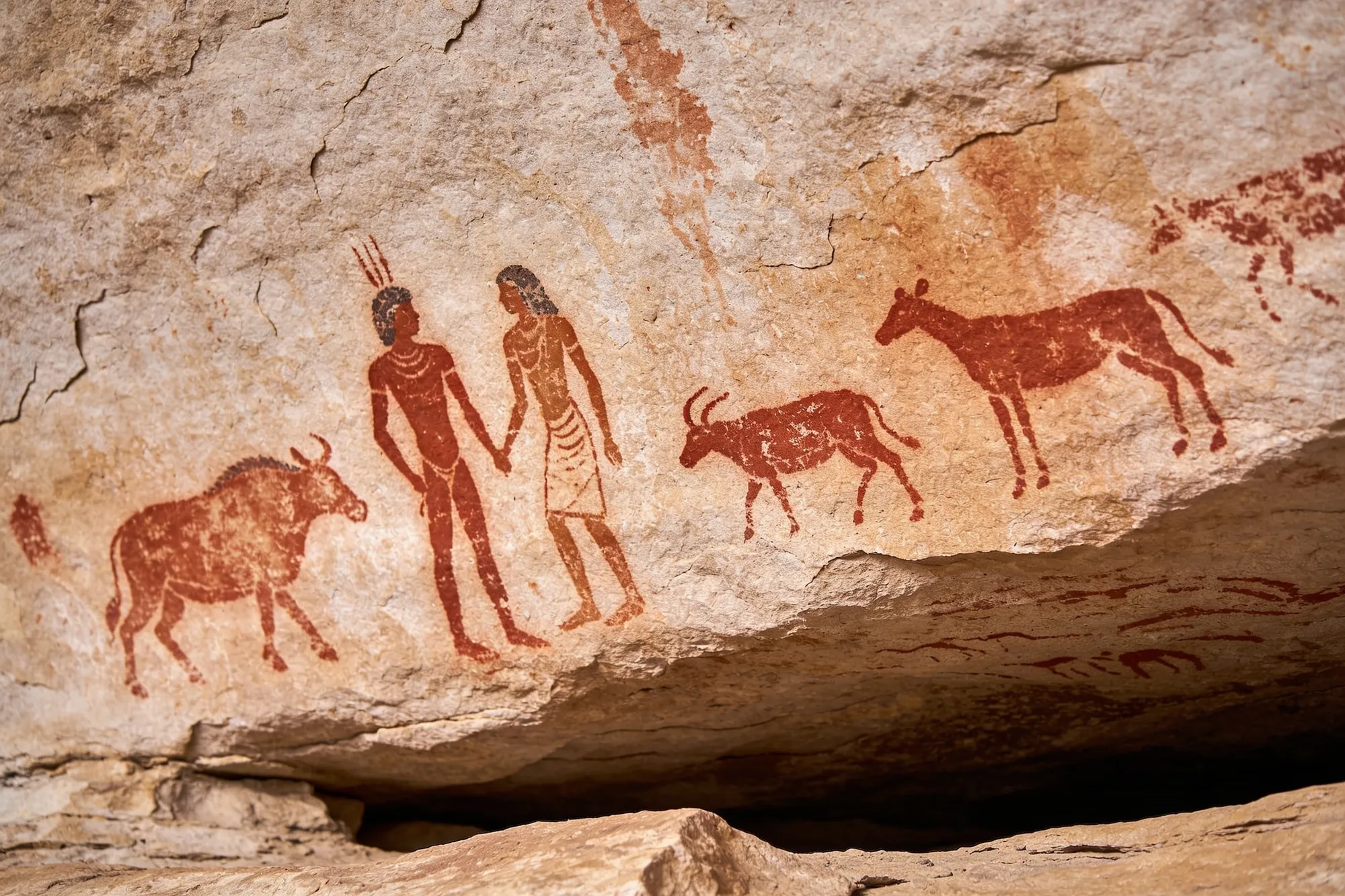 A guided walk to the painted shelter