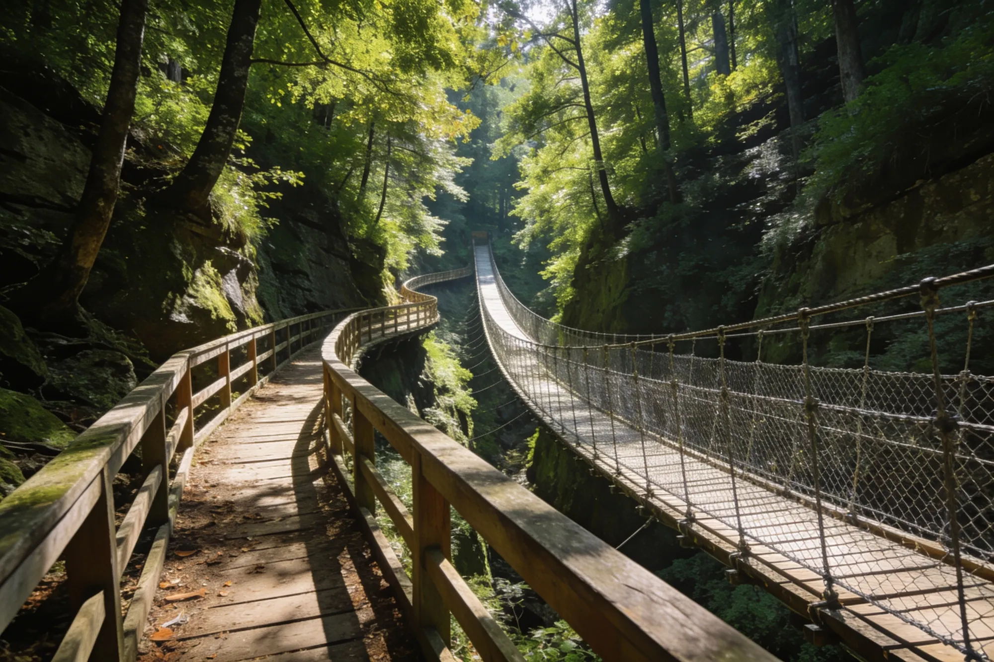 Photo — Boardwalks in the gorge
