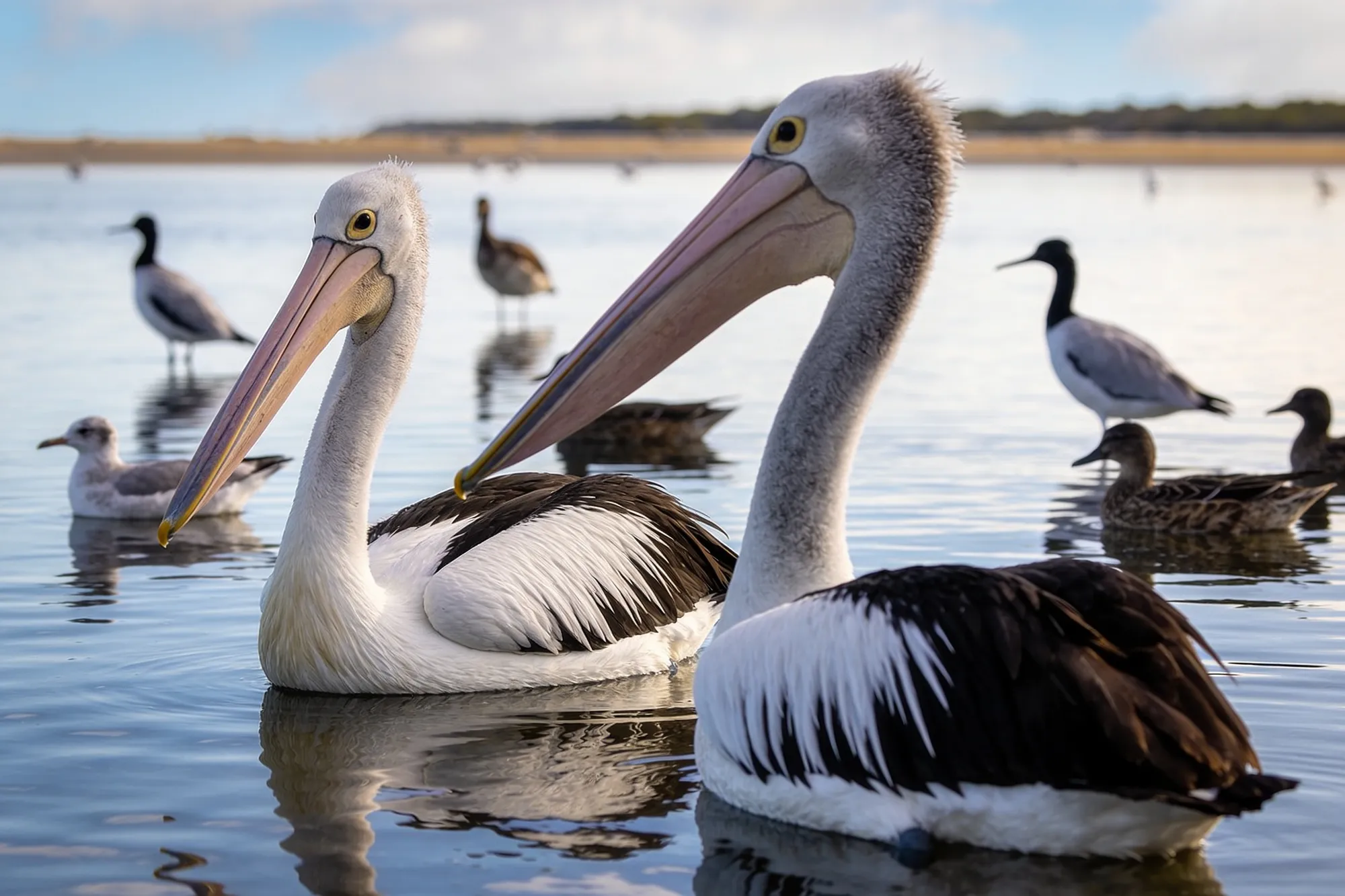 Photo — Pelicans on the lake