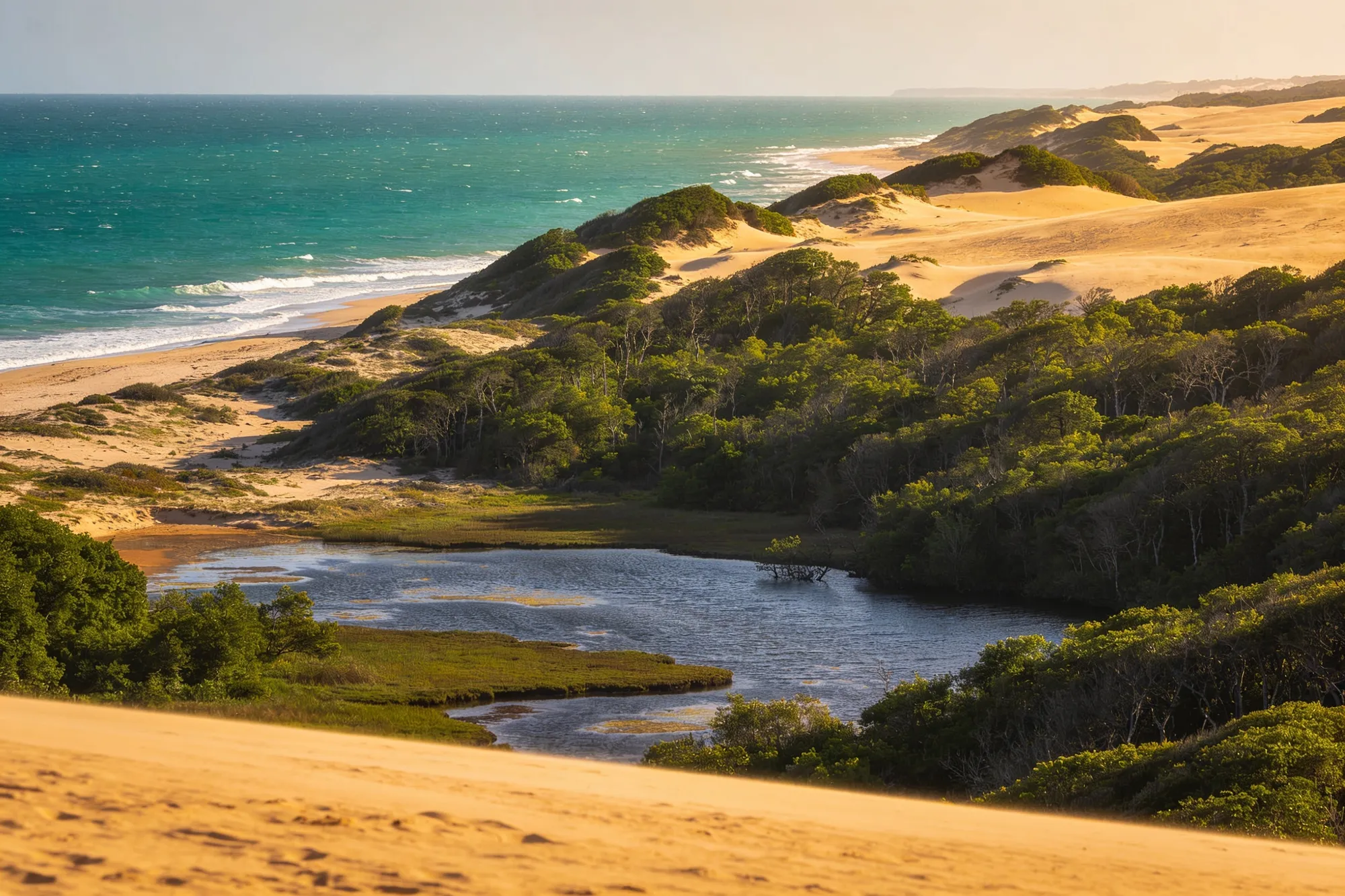 Through the dune forest to the sea