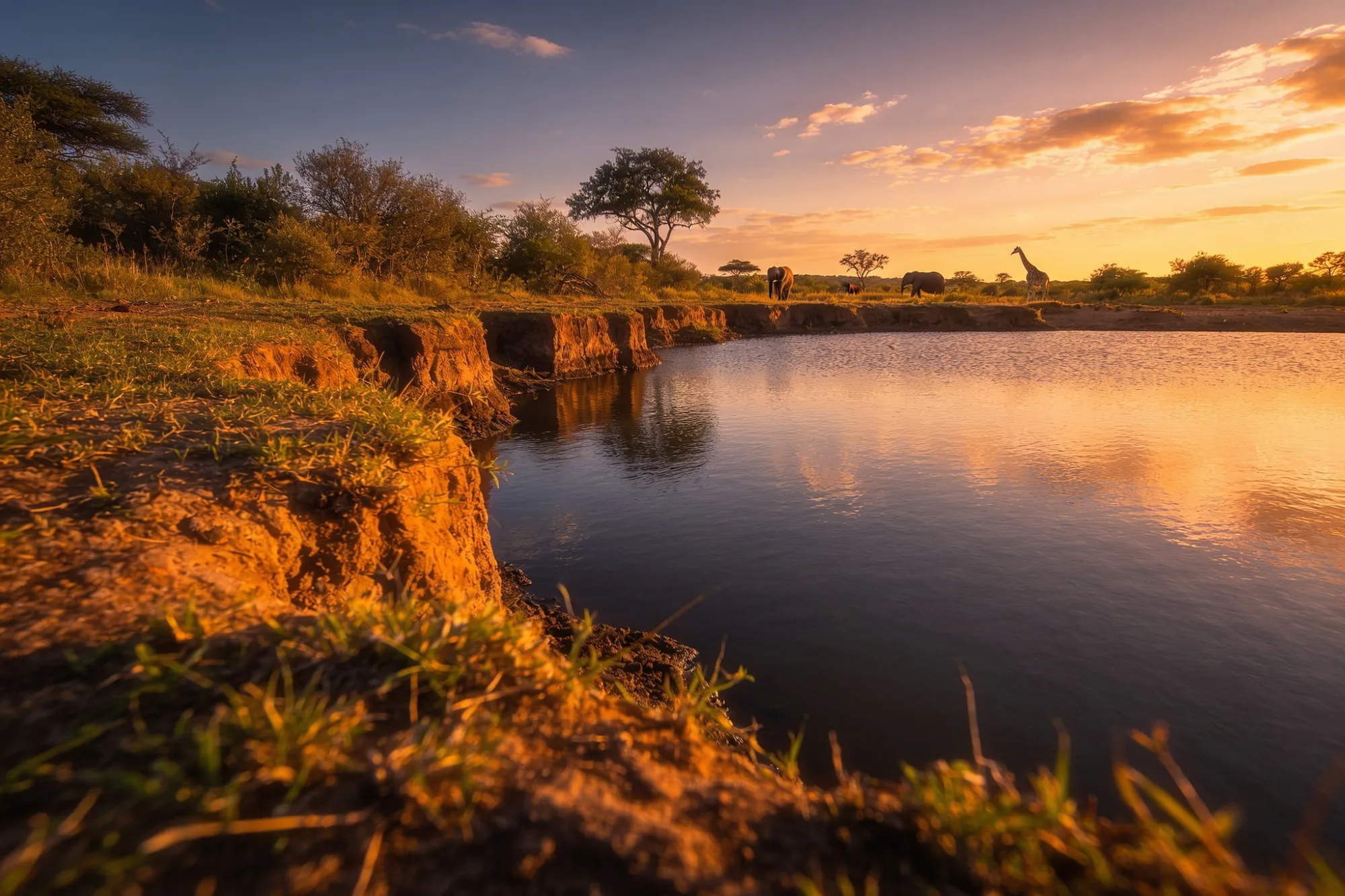 Photo: Sunset Dam at dusk