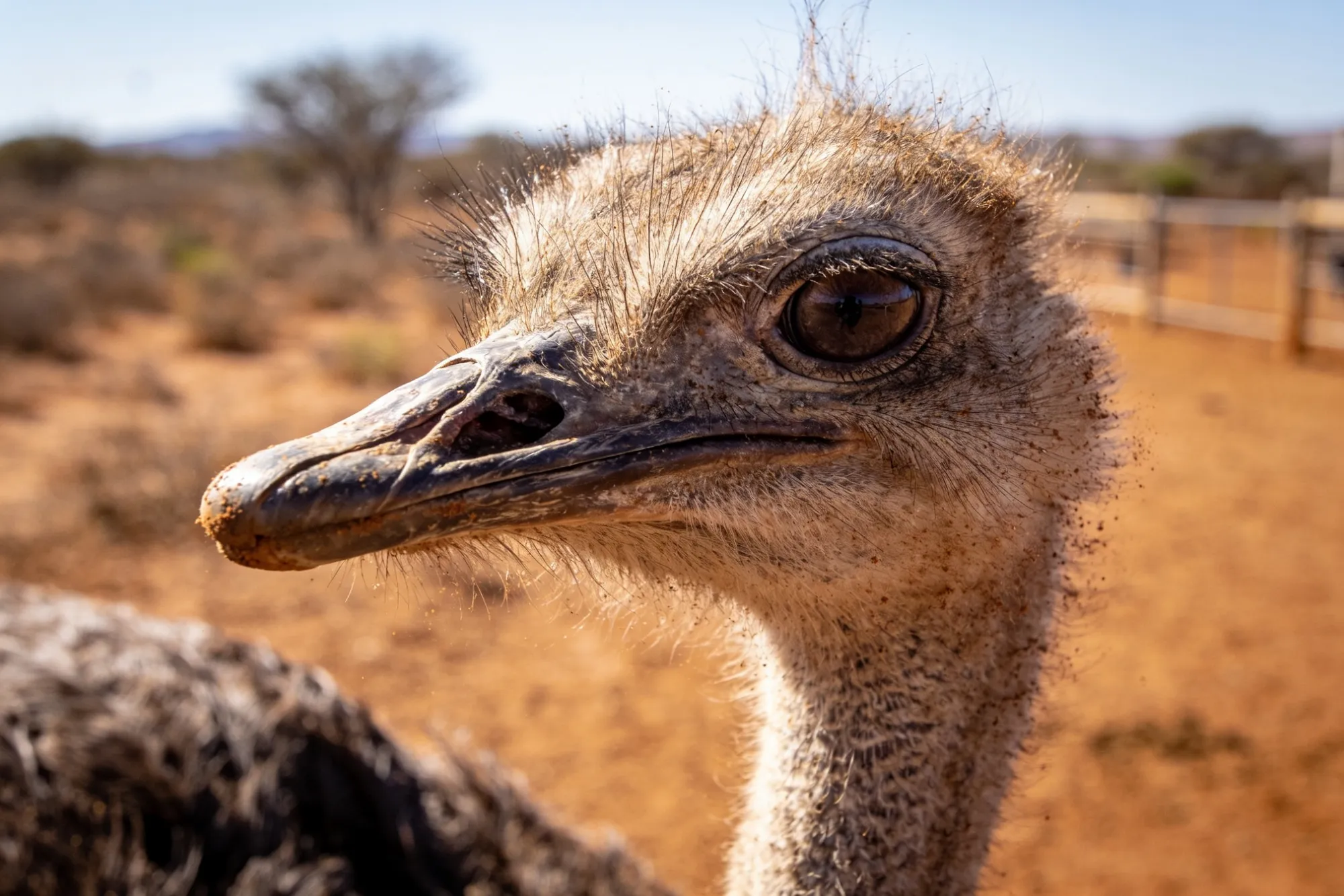 Photo — An ostrich on a Karoo farm