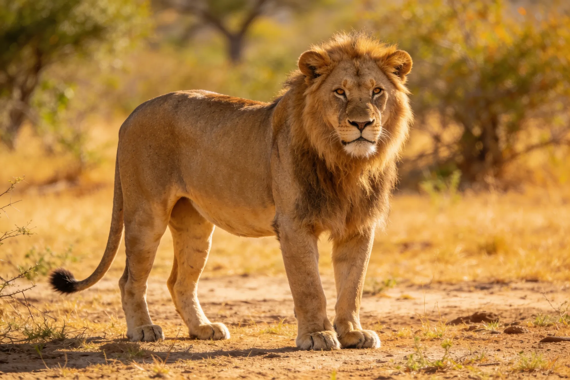 Photo: A lion on the plains