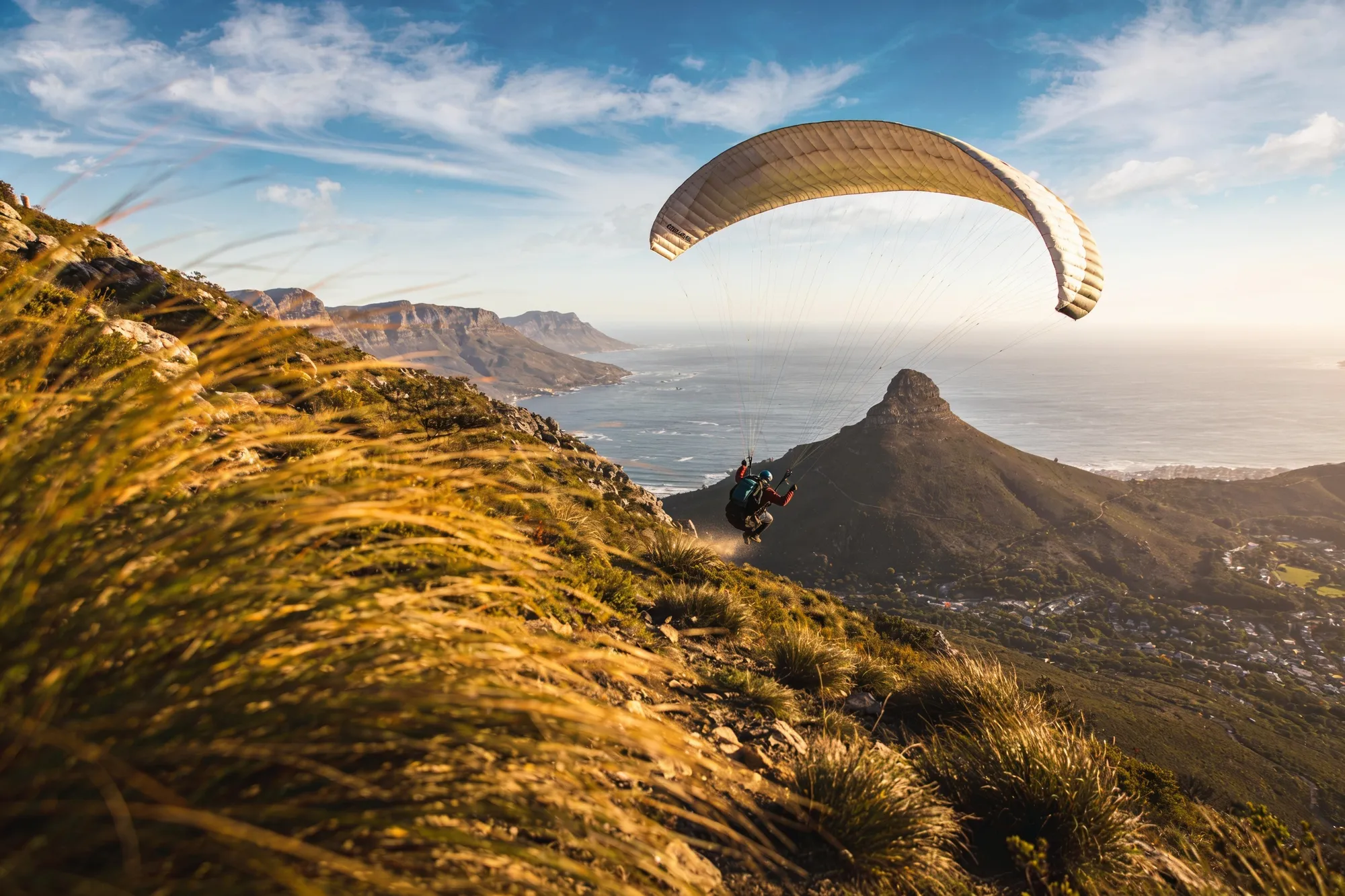 Foto: parapente desde la colina