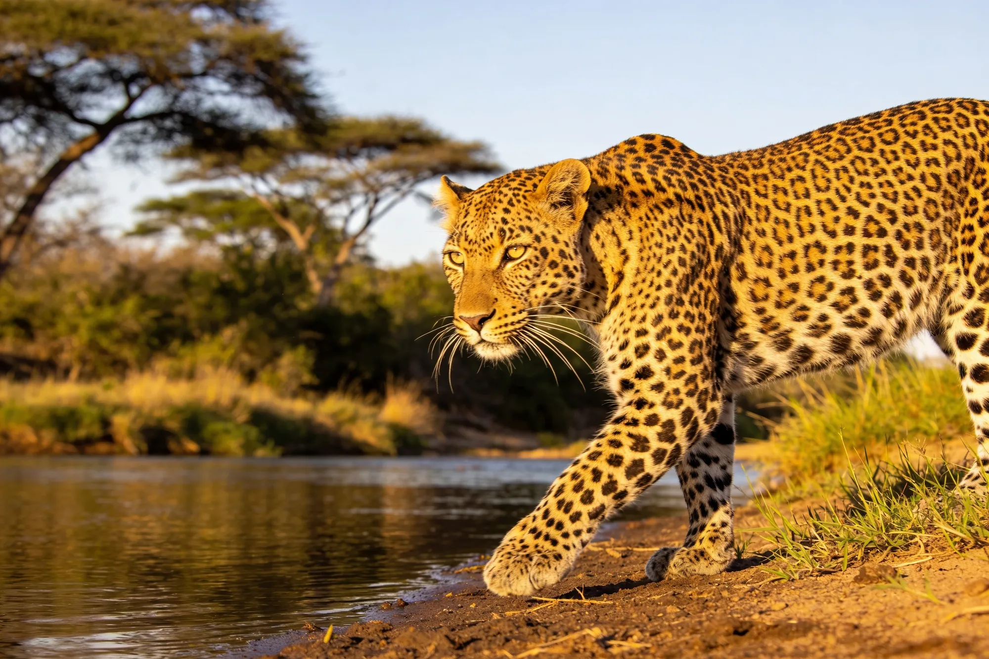 Photo: A leopard along the Sabie