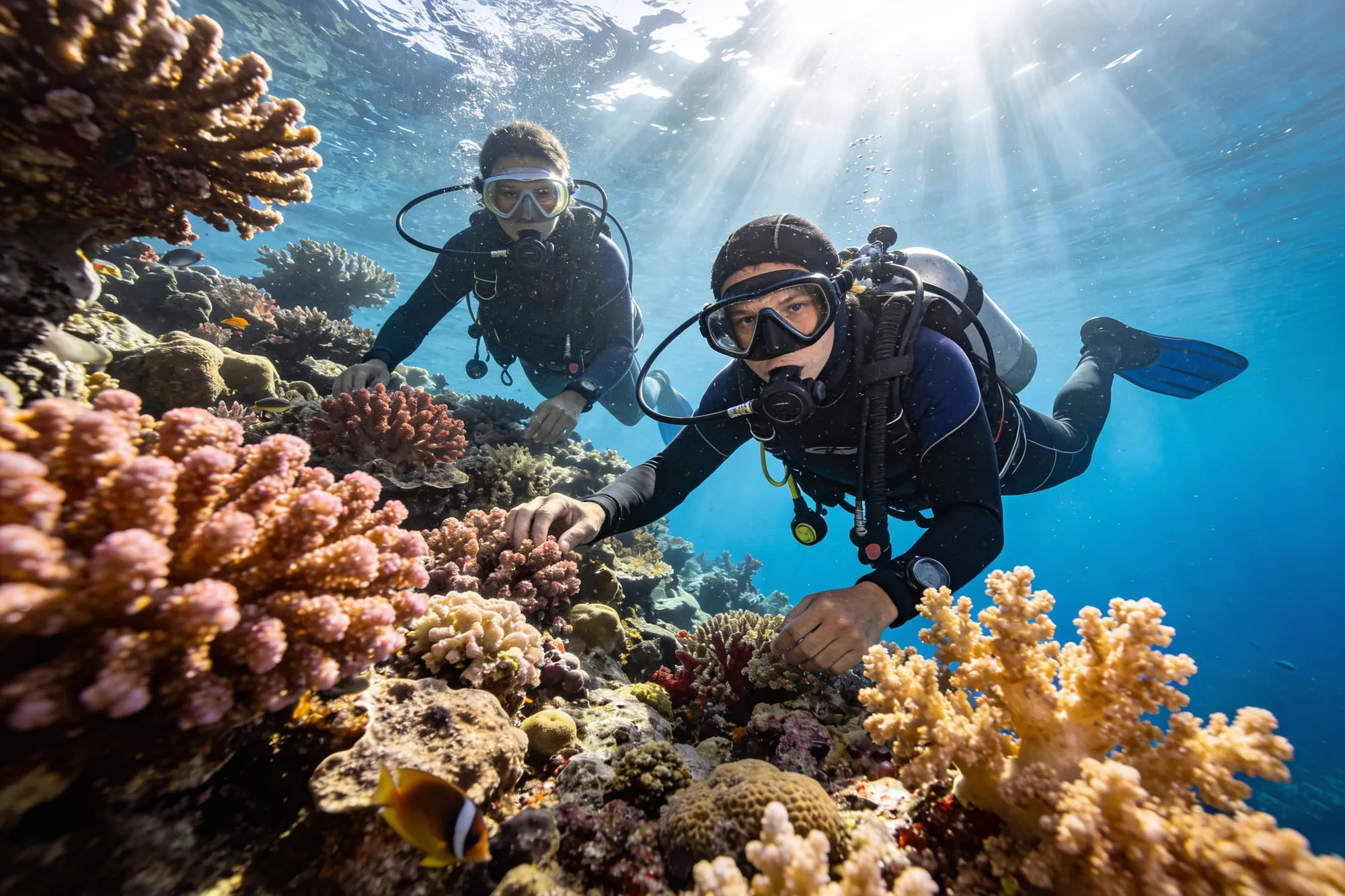 Photo — Divers on the reef