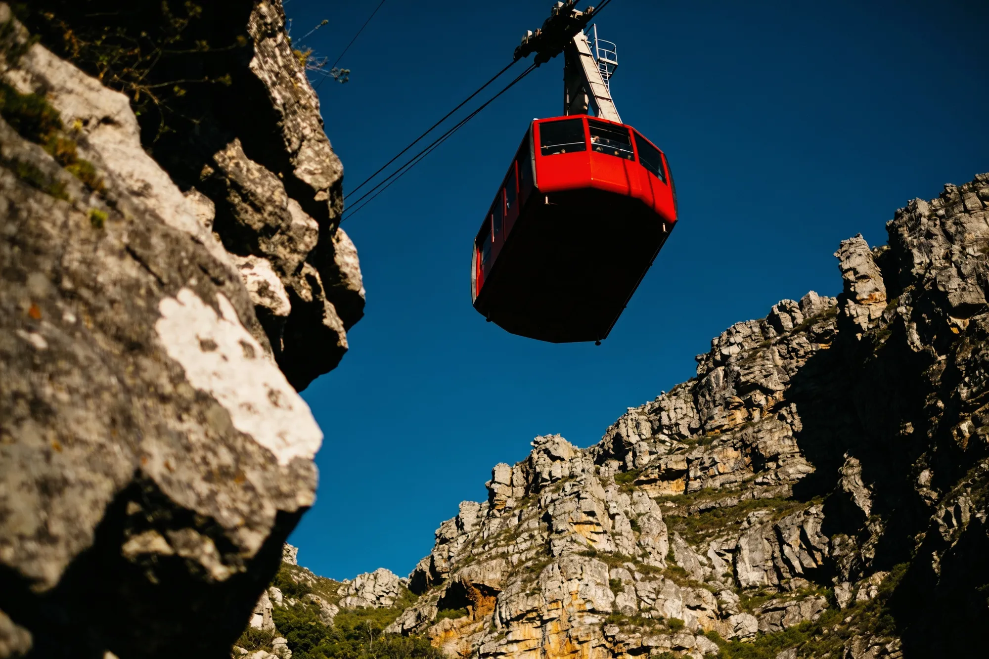 Photo — Cable car against blue sky