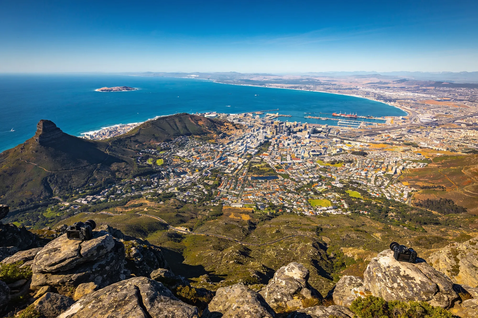 Photo — Panorama over the bay & Robben Island