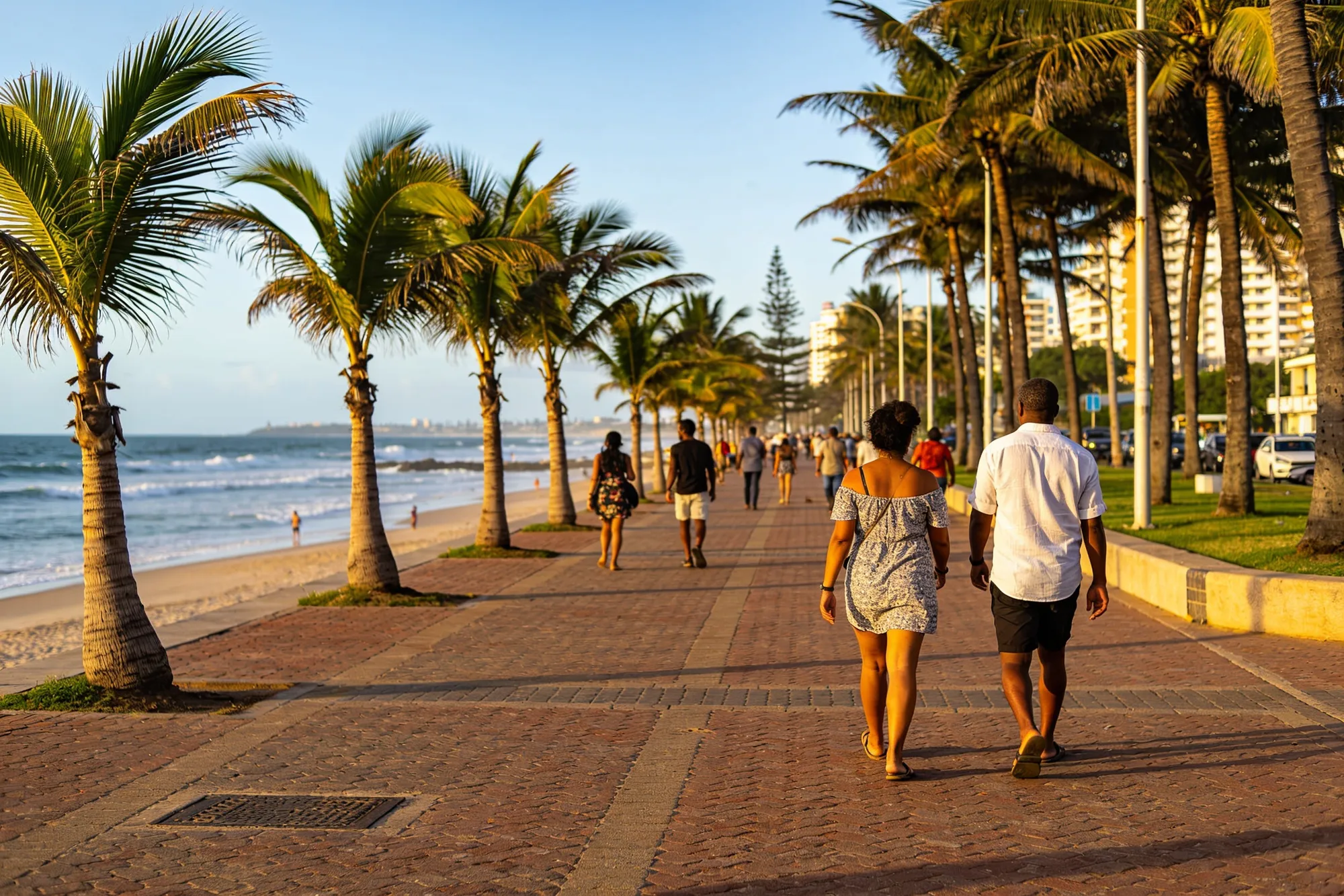 Photo — Walkers on the promenade