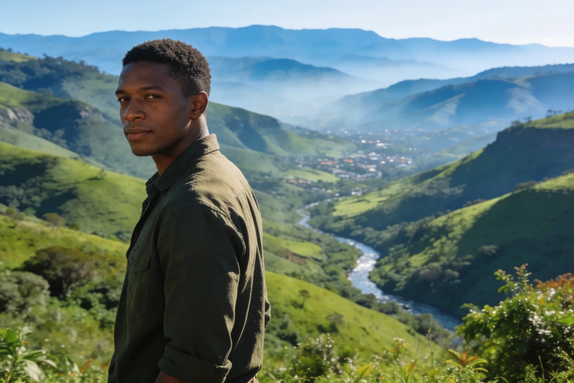 Photo — Hills rolling to the Umgeni River