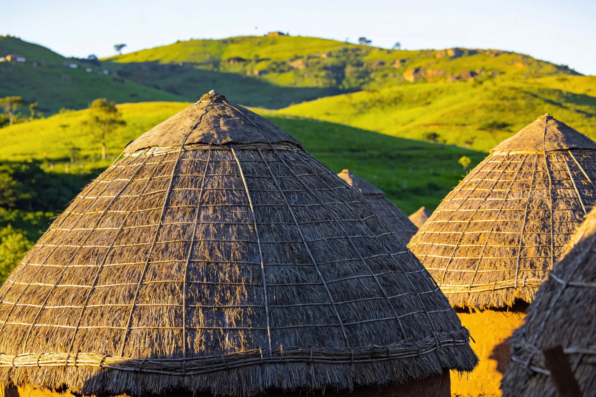 Photo — Beehive huts at a cultural village