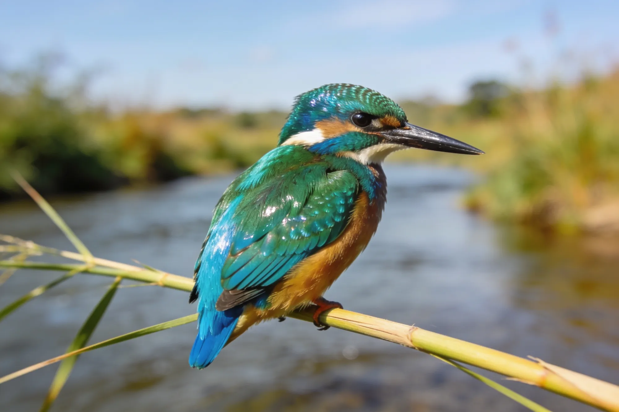 Photo — A kingfisher on the river